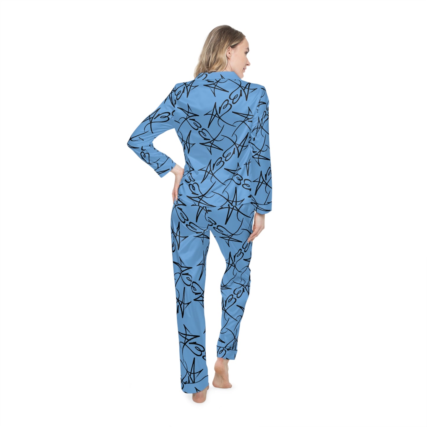 AB Satin Pajamas | Blue Signature