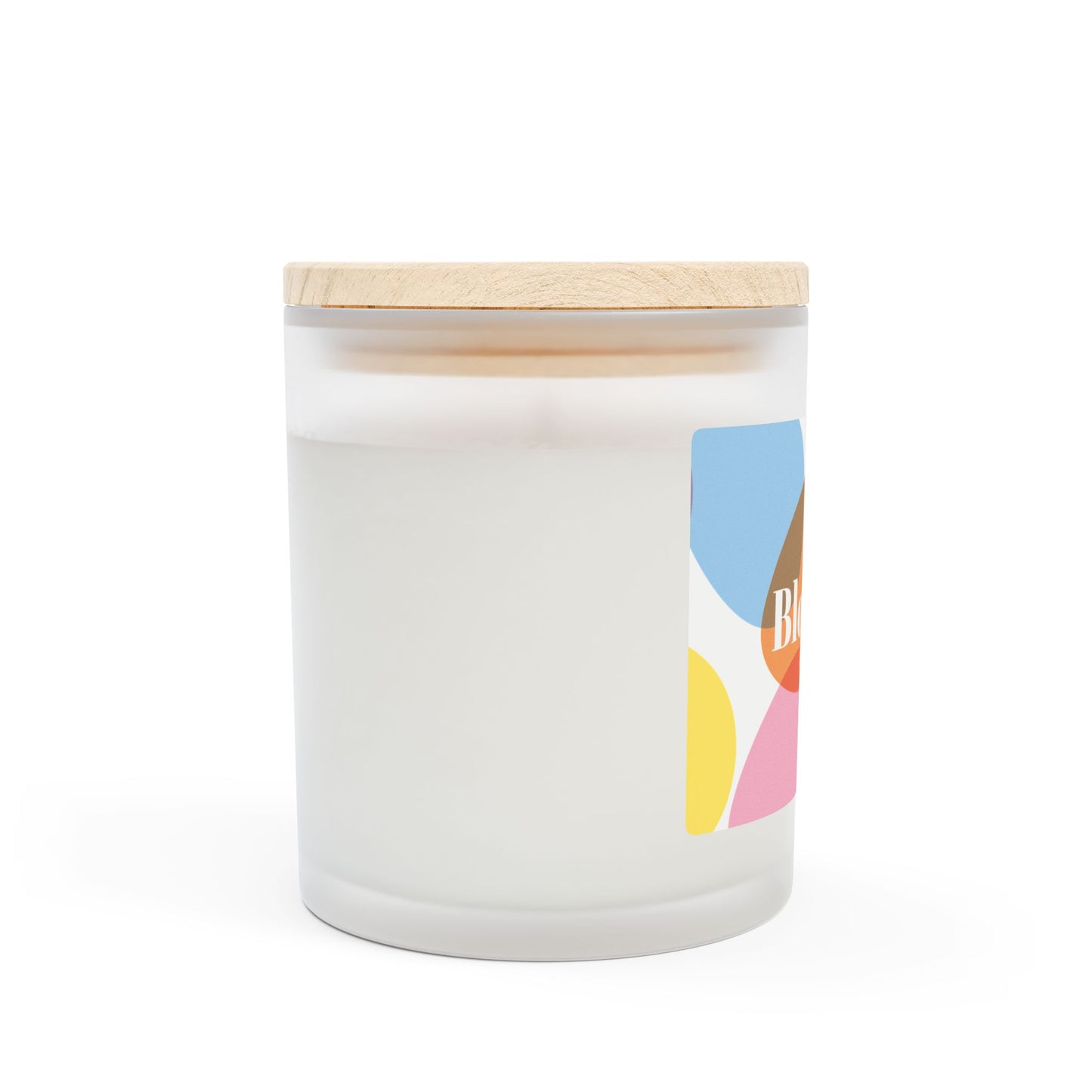 Colorful Blossoming Scented Candle - 11oz Frosted Glass Decor