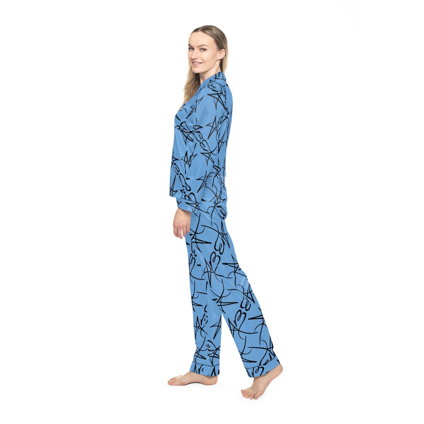 AB Satin Pajamas | Blue Signature