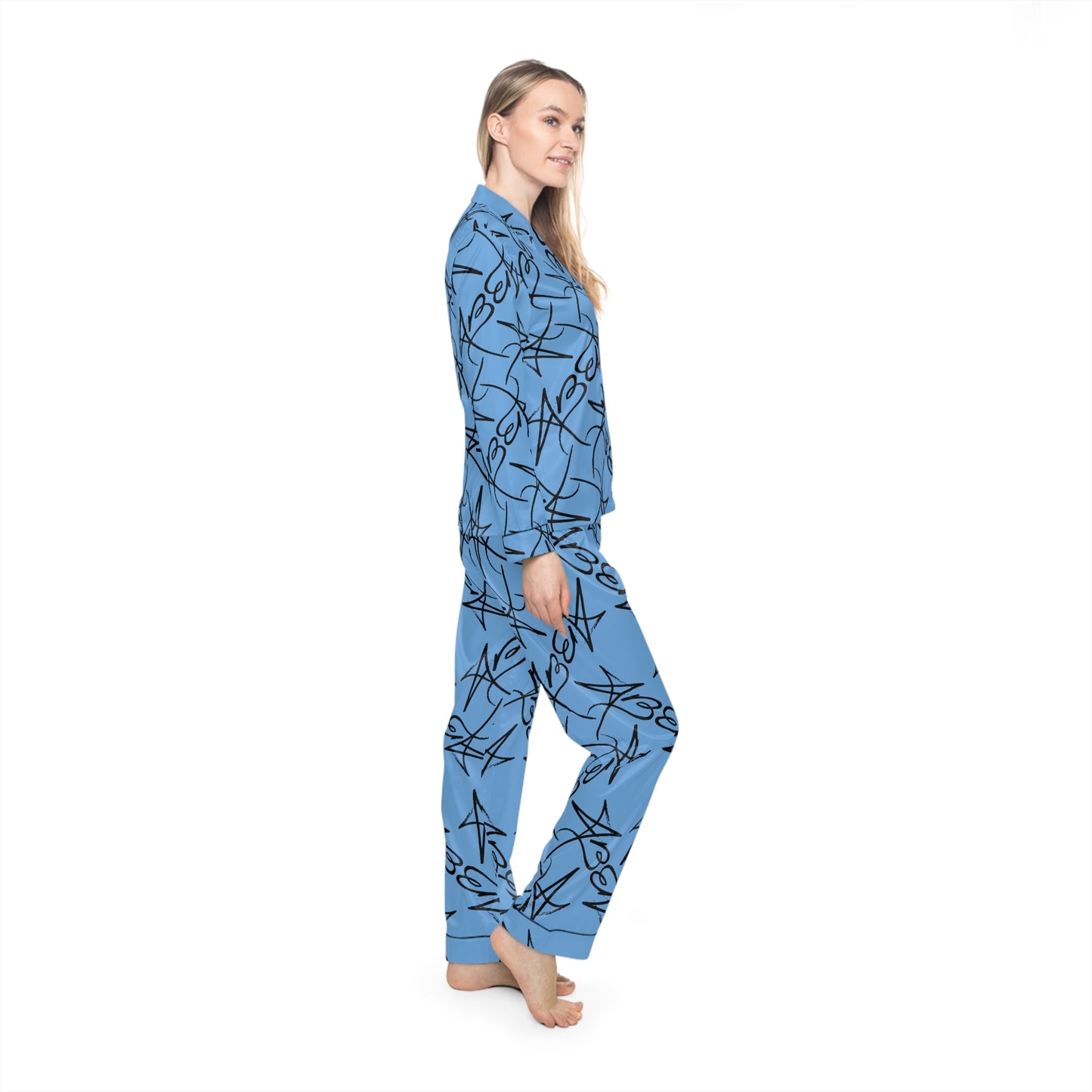 AB Satin Pajamas | Blue Signature