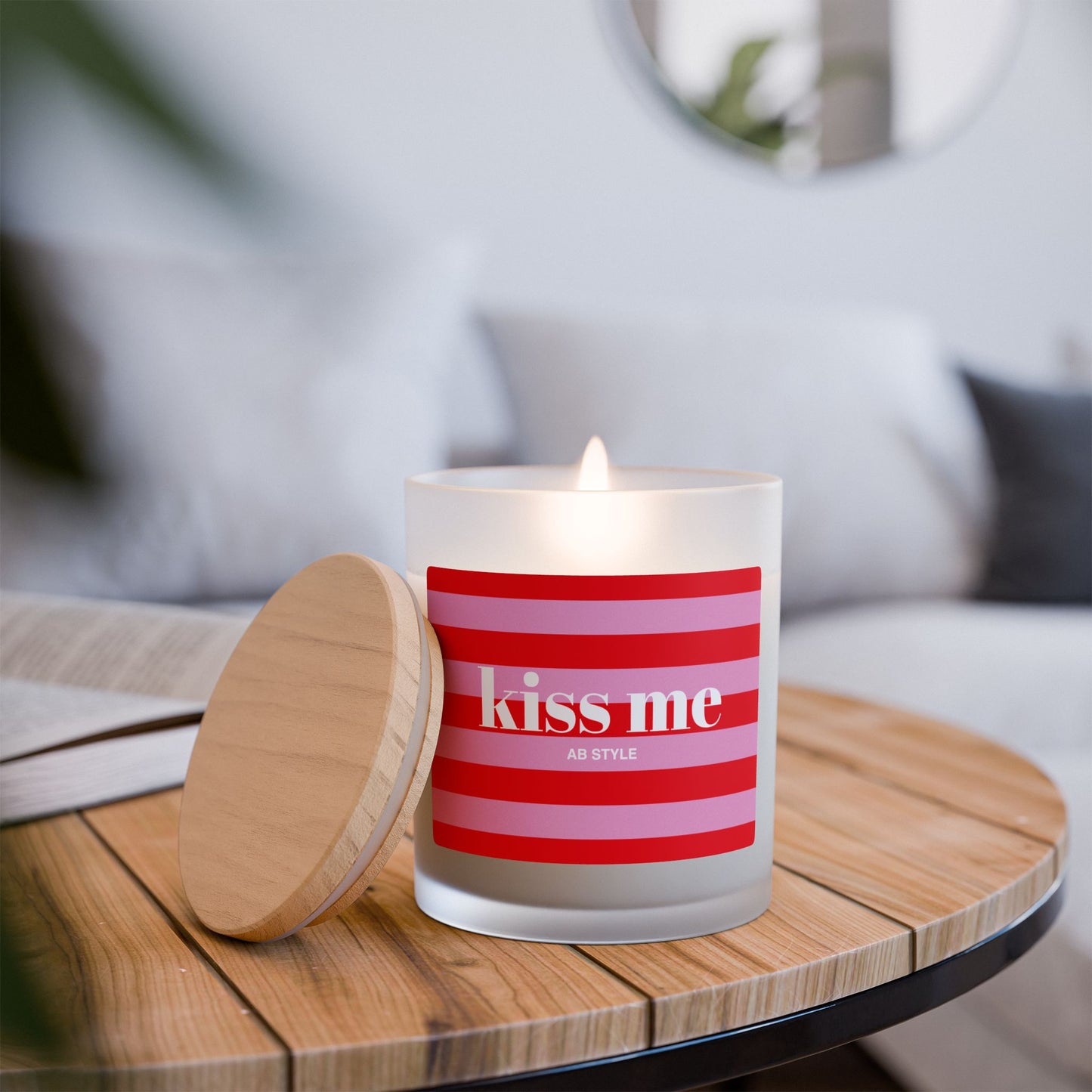 Vanilla Scented Soy Candle | Kiss Me 11 oz.
