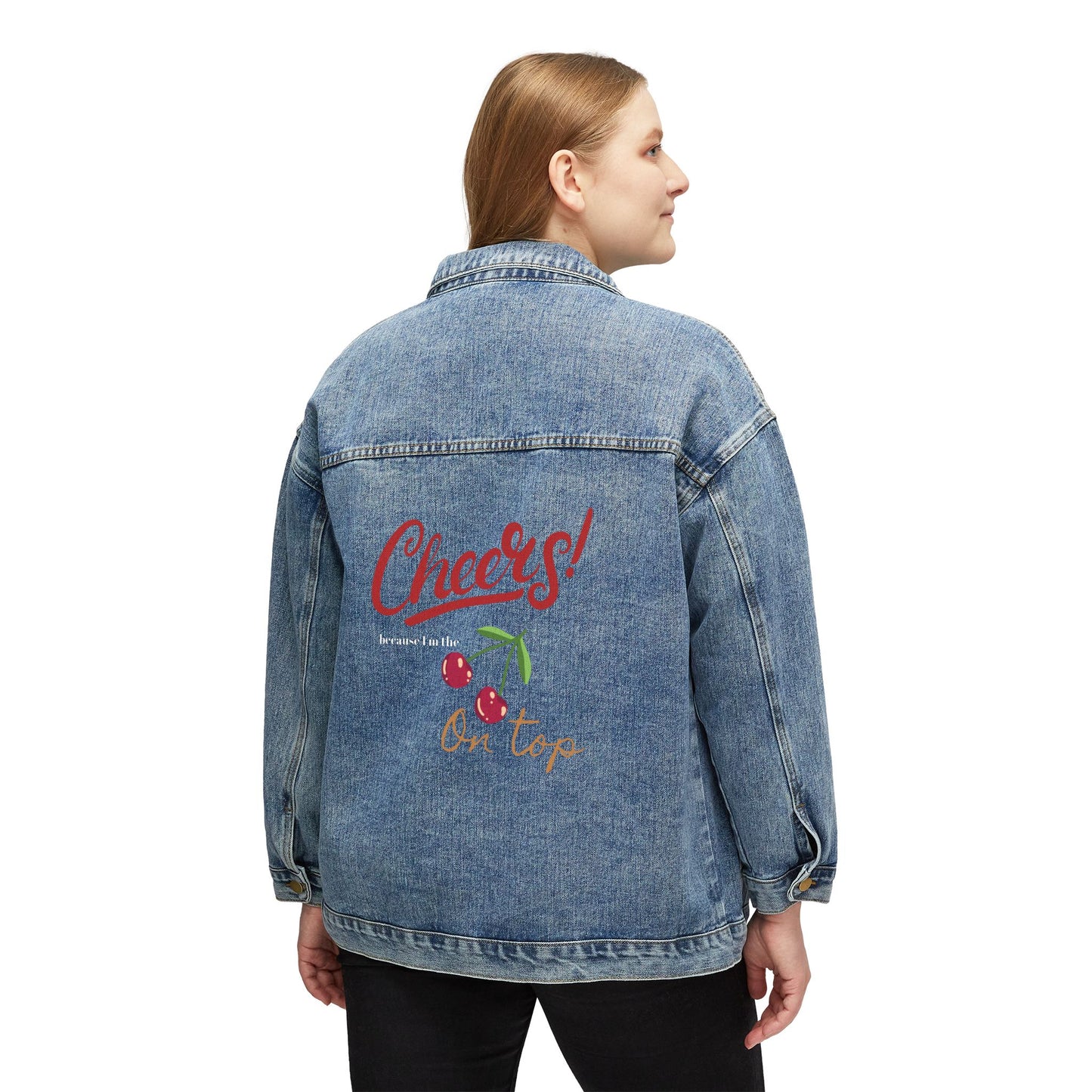 AB Denim Jacket | Cherry Cheers