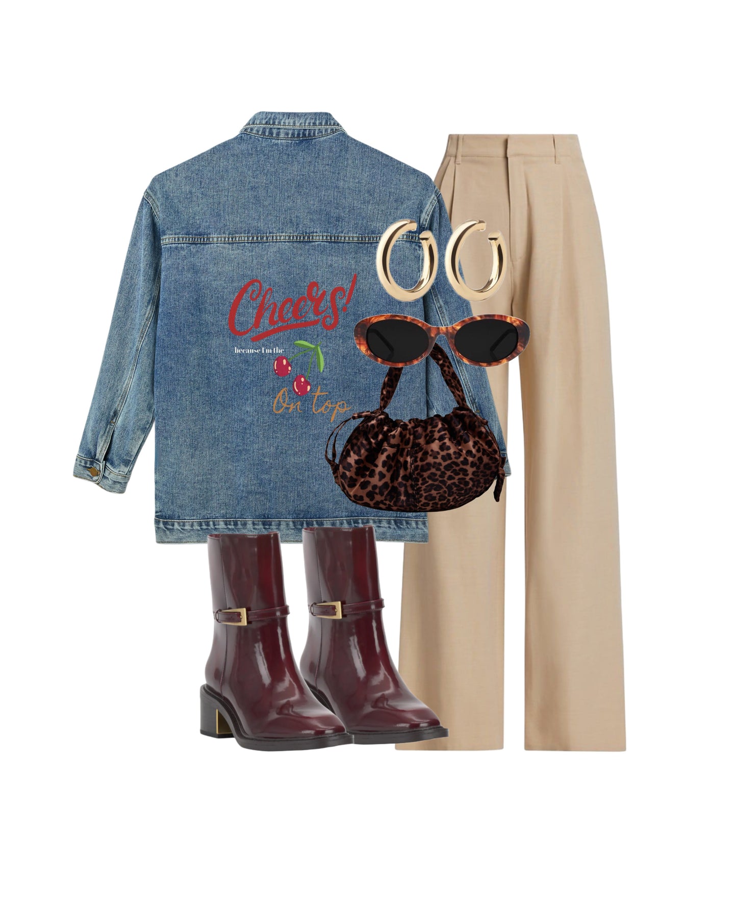 AB Denim Jacket | Cherry Cheers