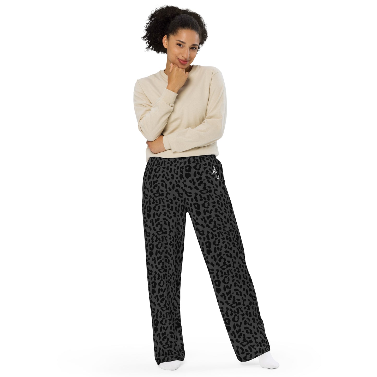 AB Black Wide-leg Pants | Roar Soul