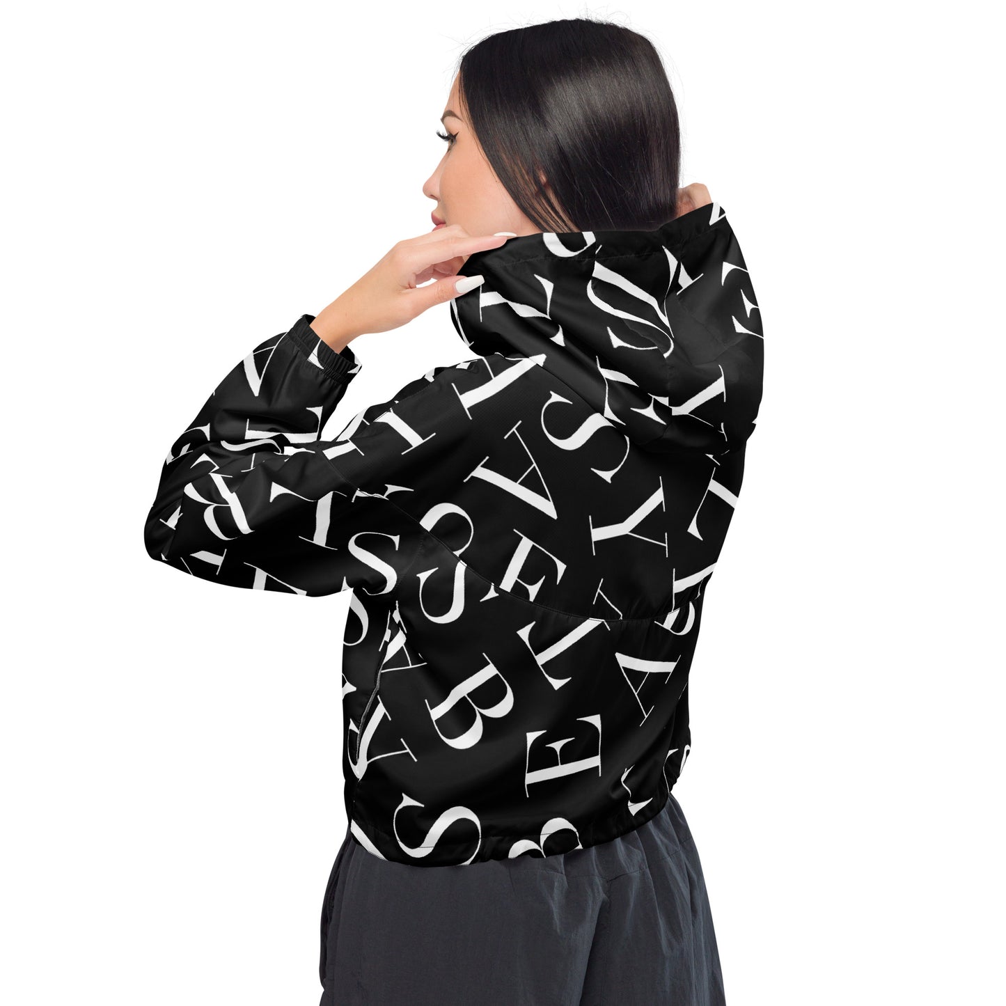 AB Cropped Windbreaker | Alphabet Soup