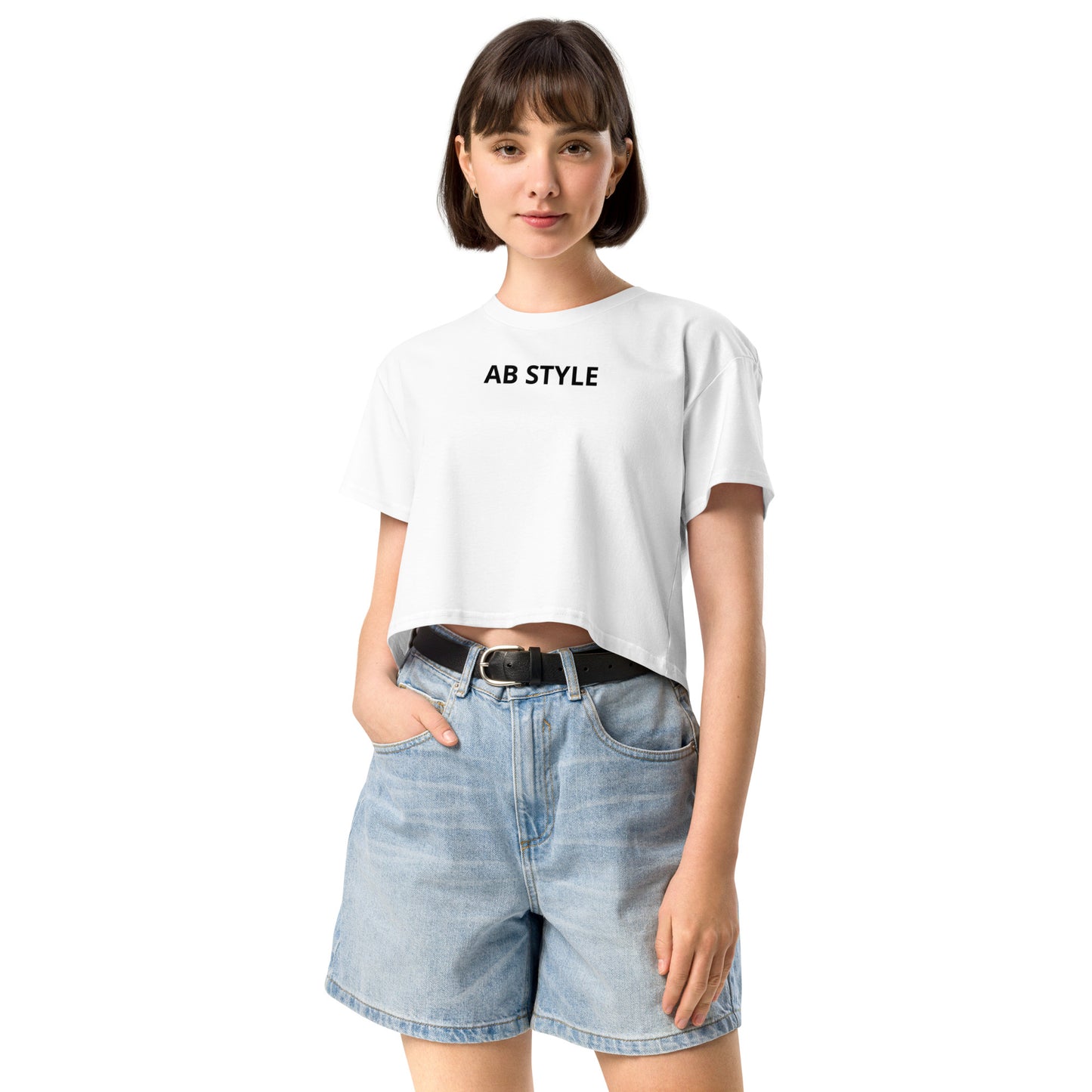 AB Crop Top | White Basic