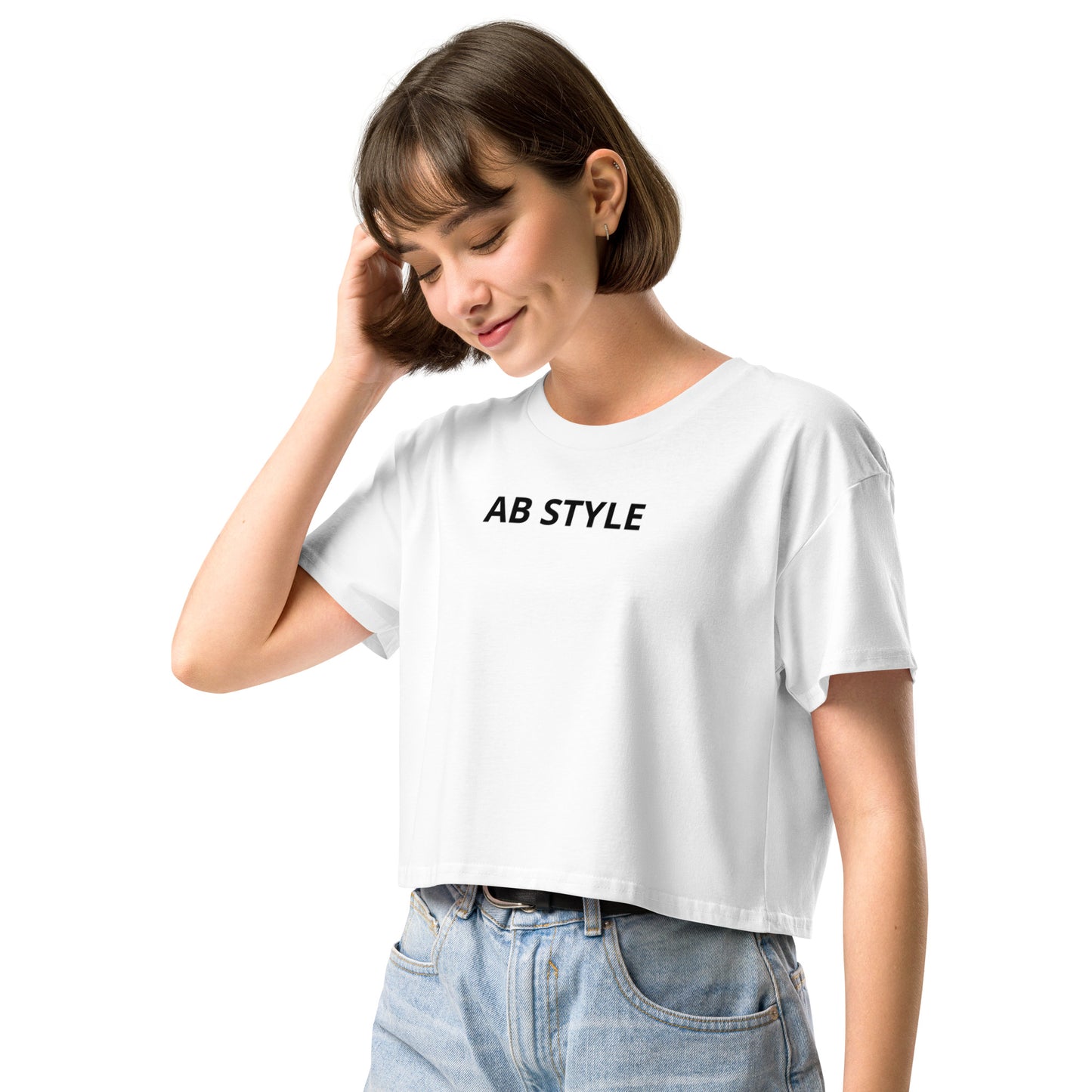 AB Crop Top | White Basic