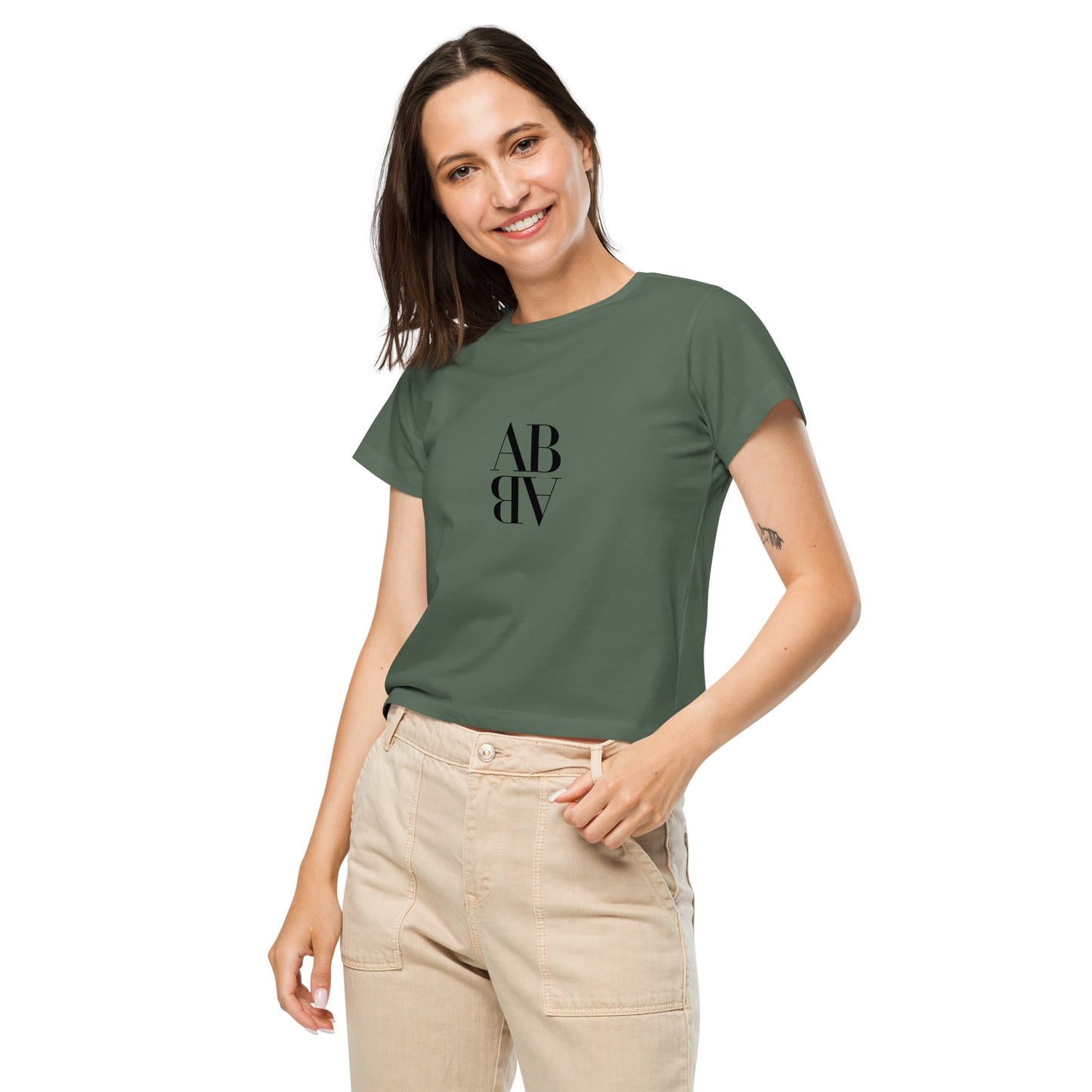 AB T-shirt | Olive Green Signature