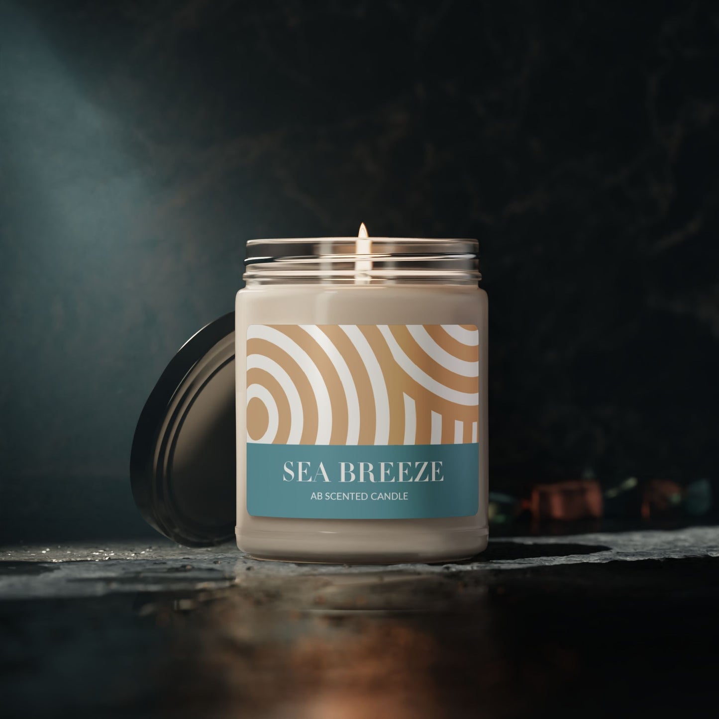 Sea Breeze Scented Soy Candle | Salty Woody 9oz