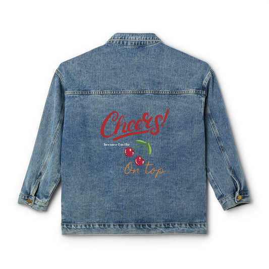 AB Denim Jacket | Cherry Cheers