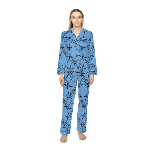 AB Satin Pajamas | Blue Signature